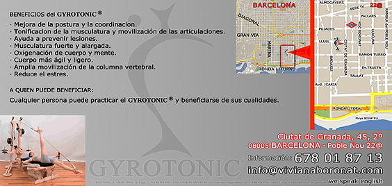Flyer Viviana Boronat - GYROTONIC - BARCELONA